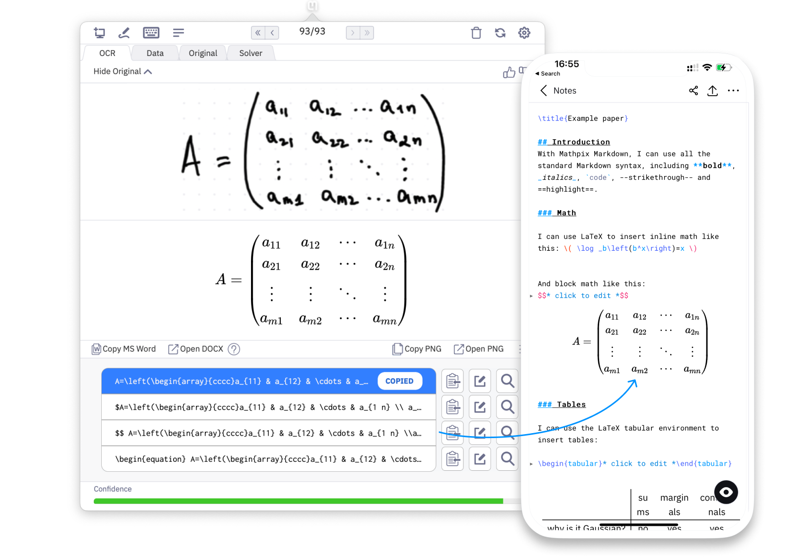 Digitize your handwritten notes and create digital math documents
