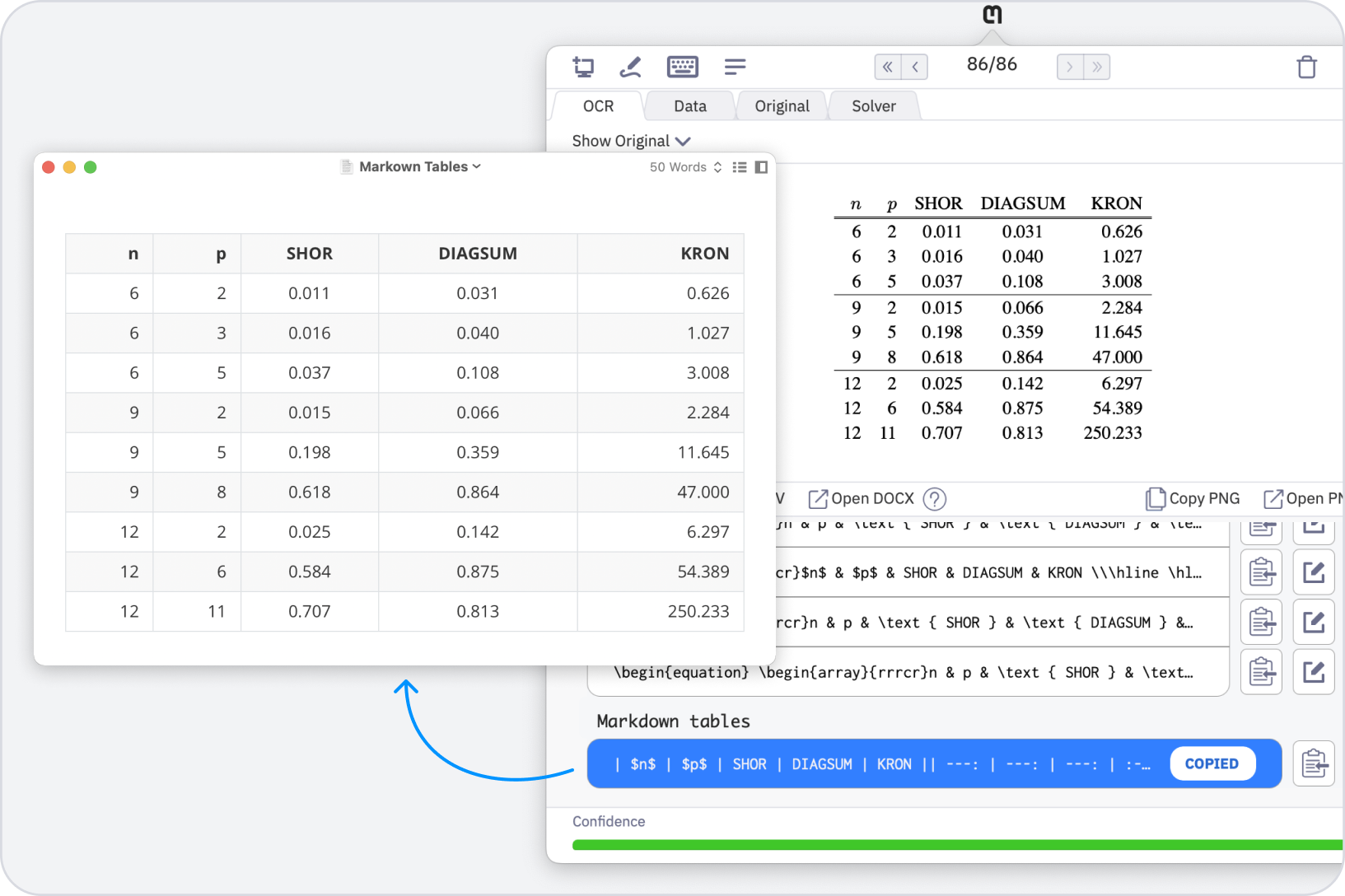 Convert table to Markdown.
