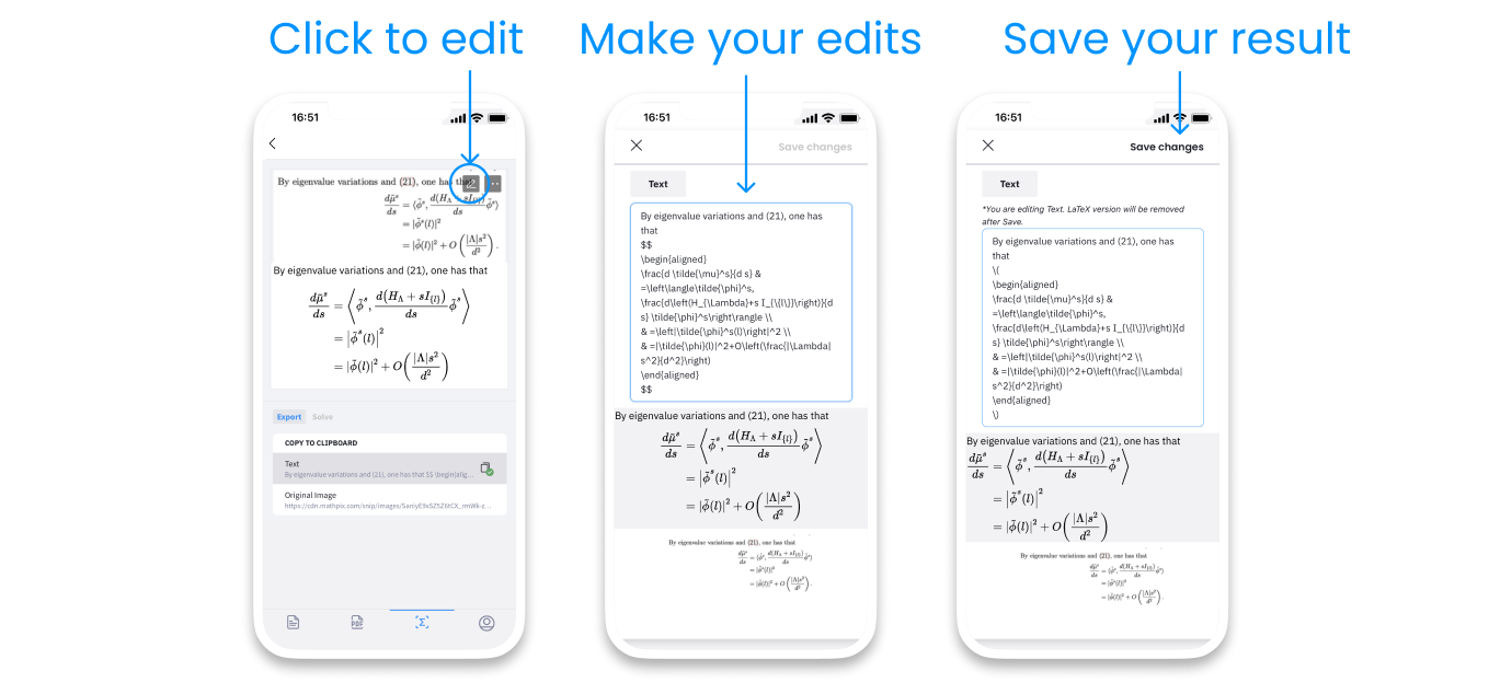 Snip Editing Steps