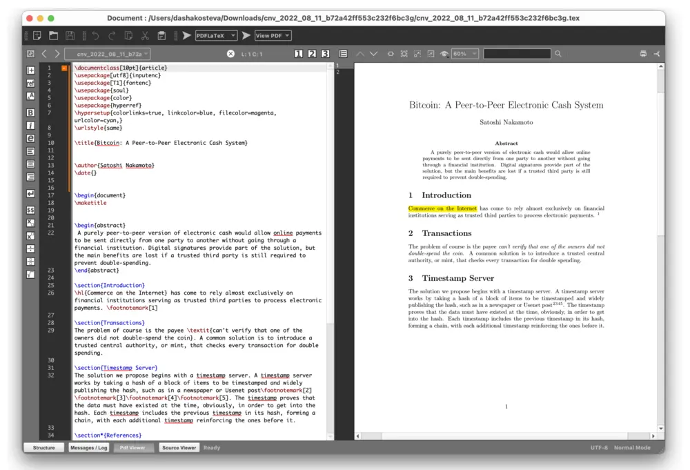 MMD file exported to LaTeX.