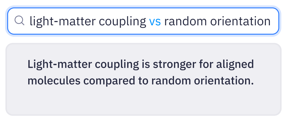 Search AI compares light-matter coupling and random orientation