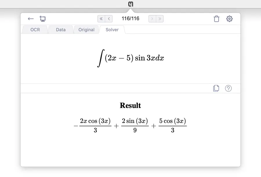 Snip an integral, get the result