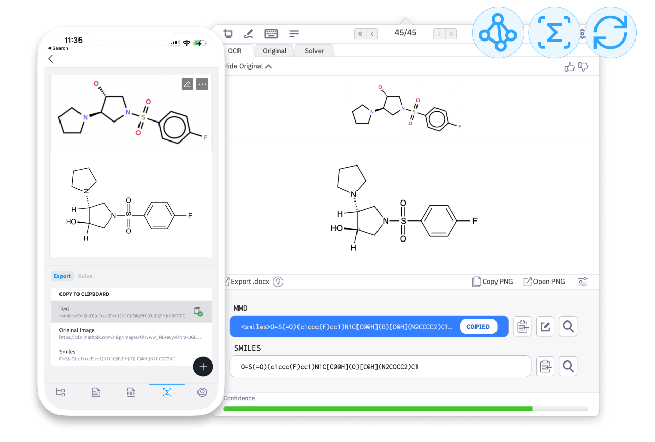 Chemistry to SMILES conversion