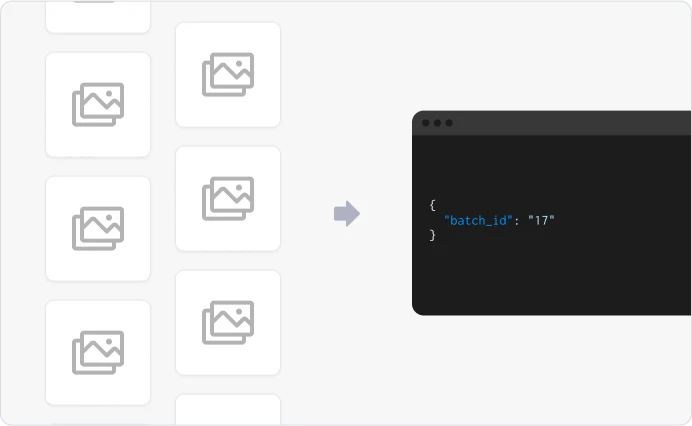 Process a batch of images using the v3/batch endpoint