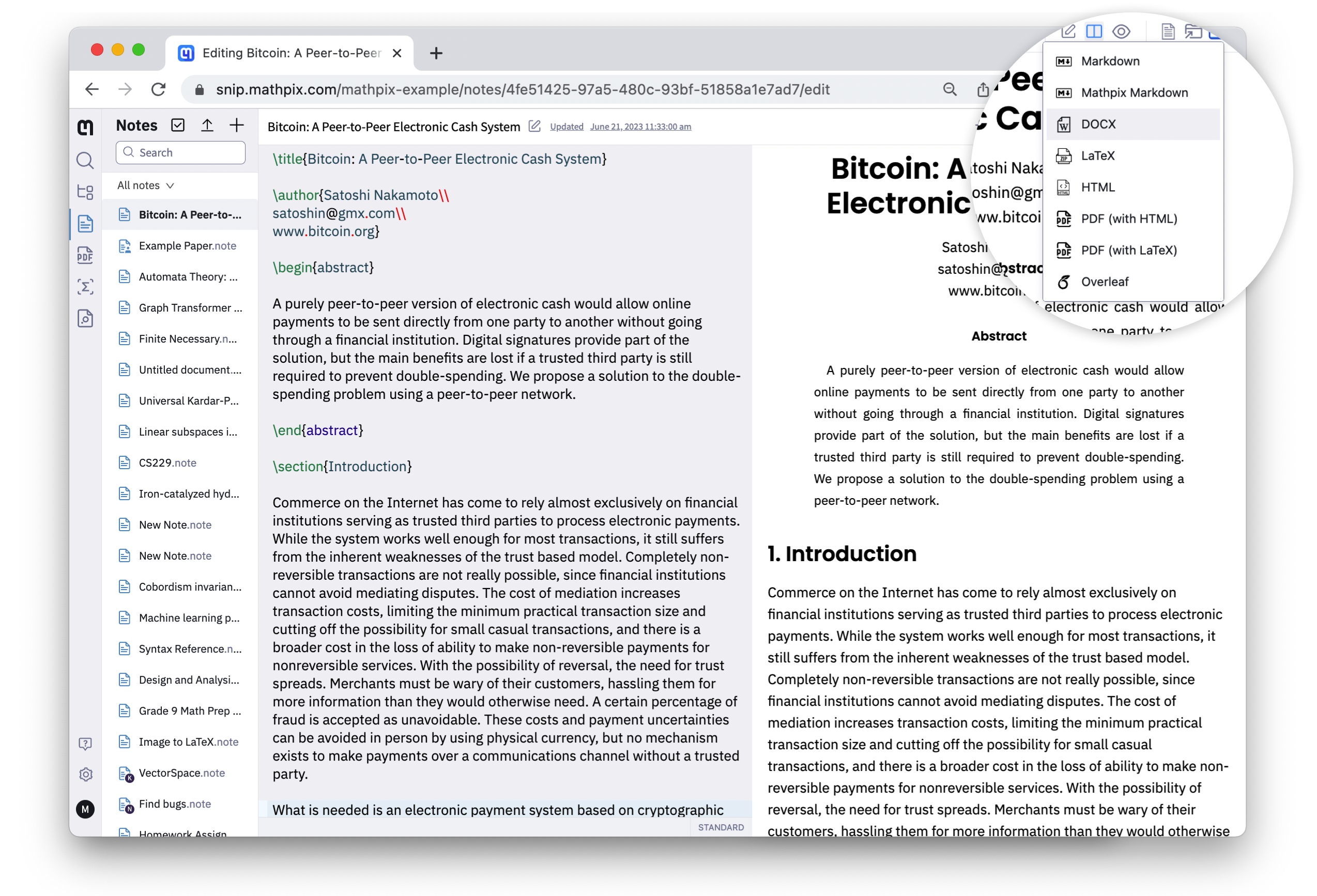 MMD file exported to HTML.