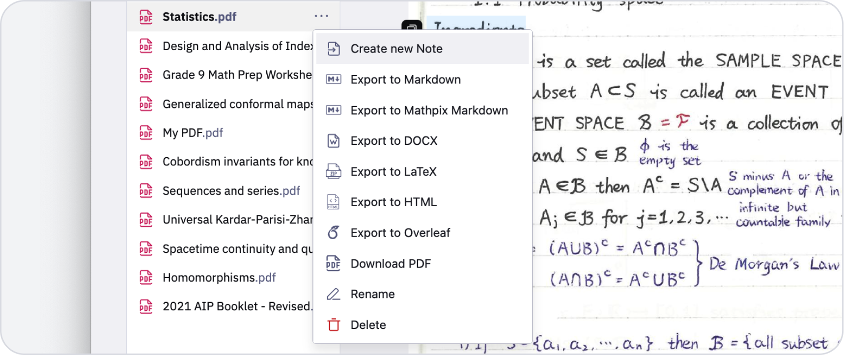 PDF features in Snip