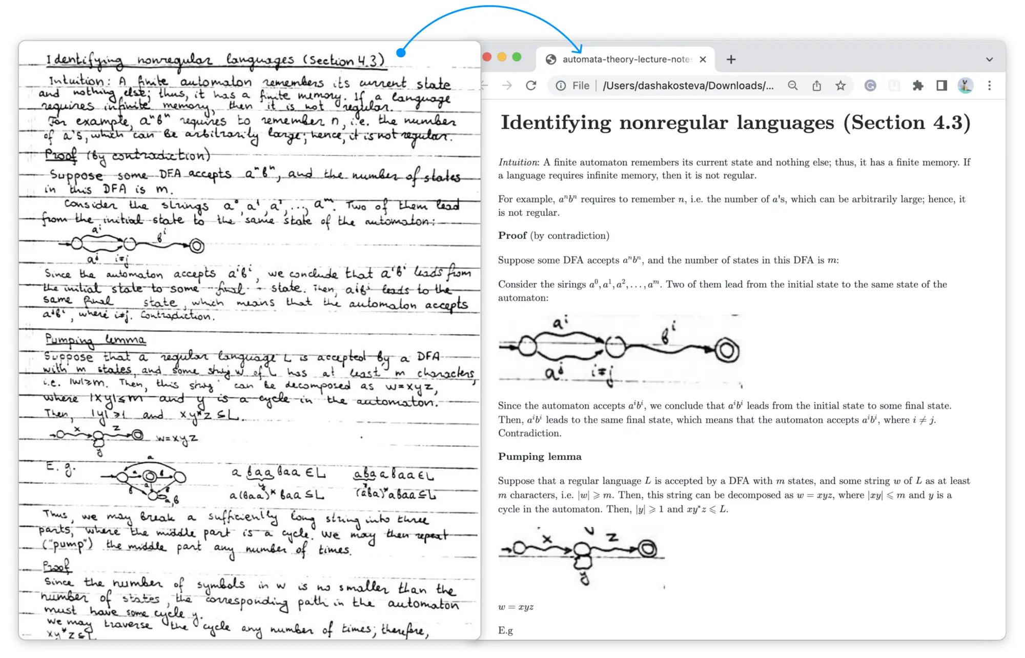Convert handwritten notes to formatted documents