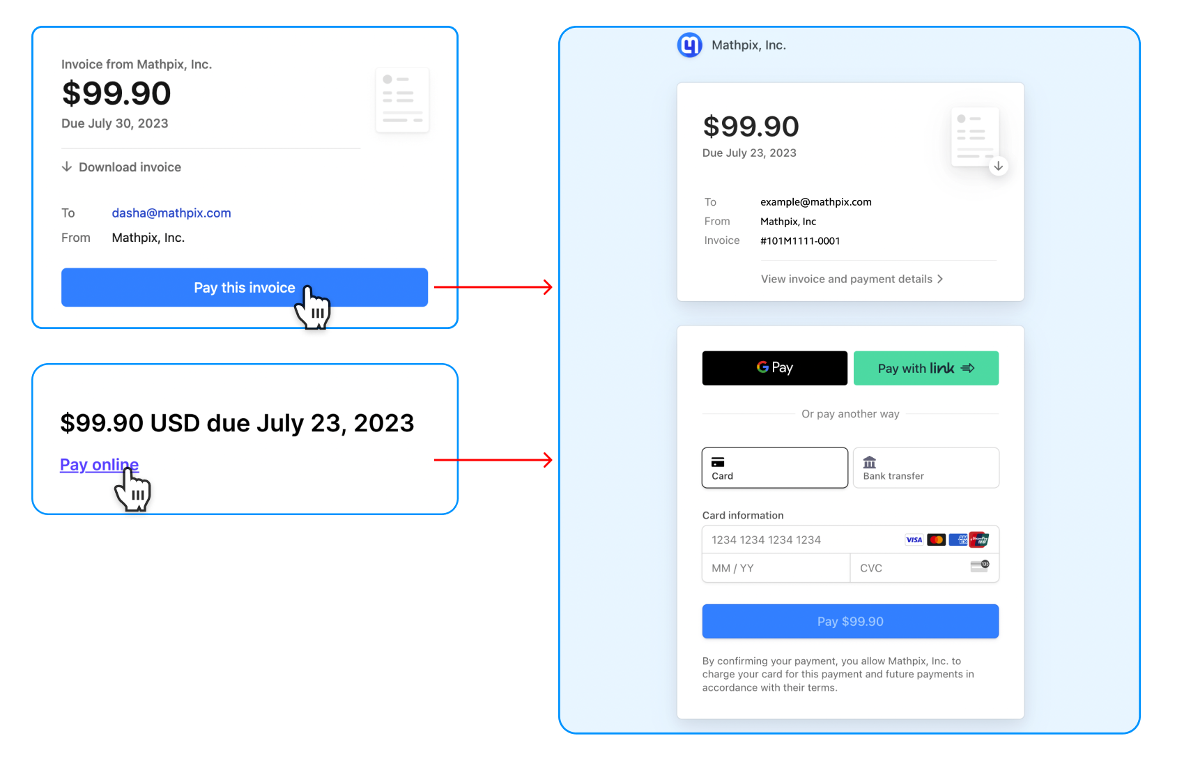 Payment page